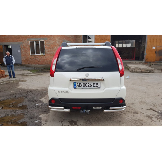 Задні кути AK003-Double (2 шт., нерж.) для Nissan X-trail T31 2007-2014рр