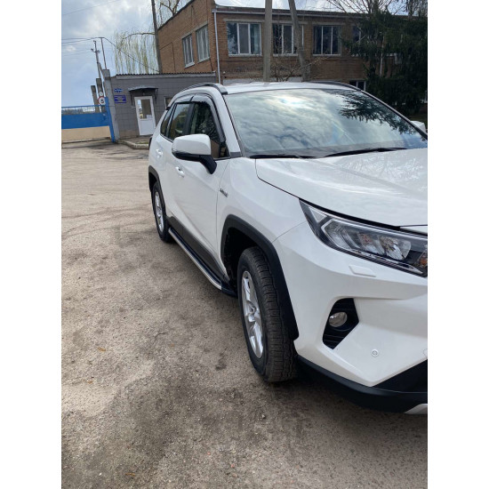 Бокові пороги OEM V1A (2 шт, алюміній) для Toyota Rav 4 2019-2024