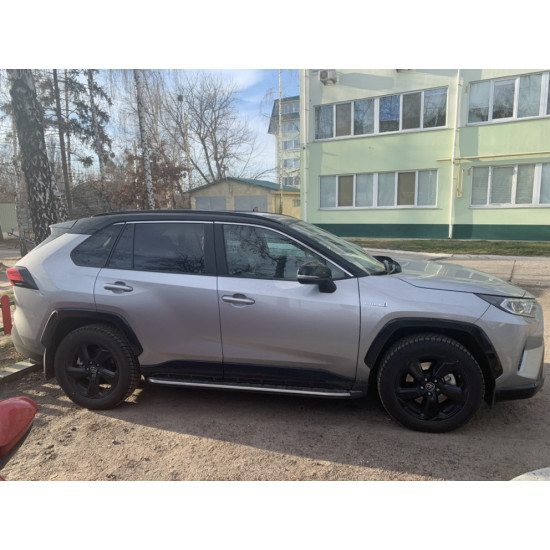 Бокові пороги OEM V1A (2 шт, алюміній) для Toyota Rav 4 2019-2024