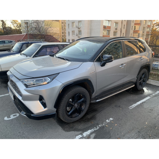 Бокові пороги OEM V1A (2 шт, алюміній) для Toyota Rav 4 2019-2024