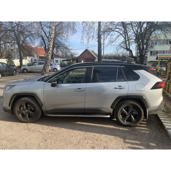 Бокові пороги OEM V1A (2 шт, алюміній) для Toyota Rav 4 2019-2024