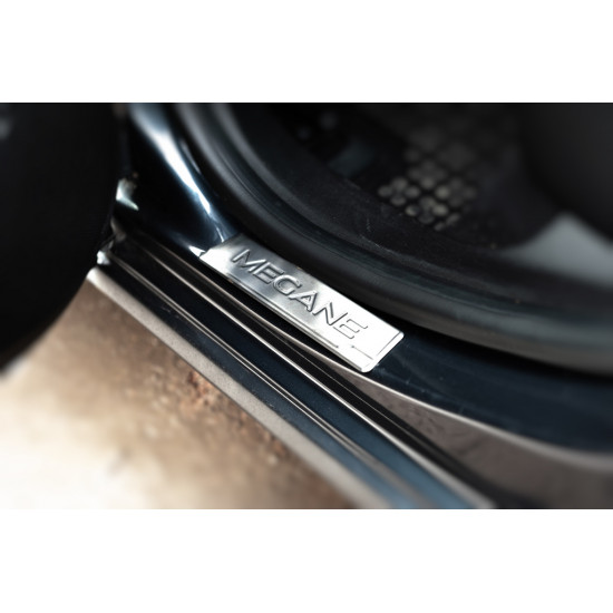 Накладки на пороги OmsaLine (4 шт, нерж) для Renault Megane IV 2016-2022 рр Накладки на пороги OmsaLine (4 шт, нерж) для Renault Megane IV 2016-2022 рр