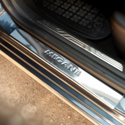 Накладки на внутрішні пороги OmsaLine (2 шт., нерж) для Renault Megane IV 2016-2022 рр