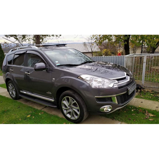 Бокові пороги Bosphorus Grey (2 шт., алюміній) для Mitsubishi Outlander 2006-2012рр