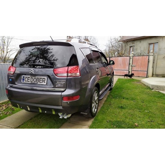 Бокові пороги Bosphorus Grey (2 шт., алюміній) для Mitsubishi Outlander 2006-2012рр