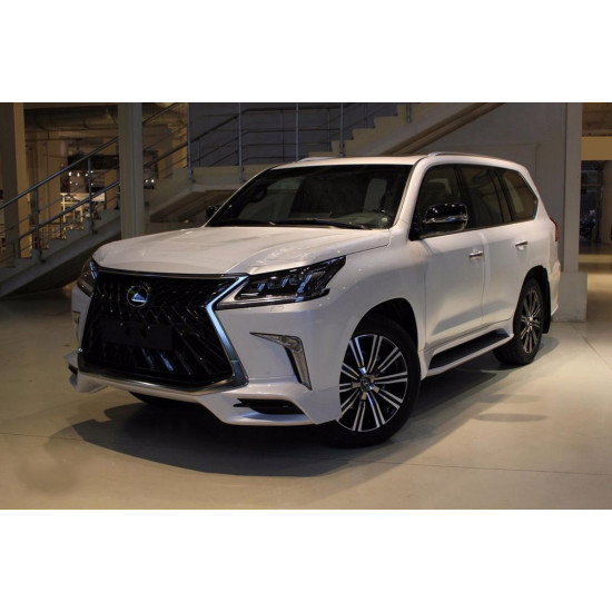 Бокові пороги (дизайн Lexus 2016-2024) Чорний колір для Lexus LX570/450d