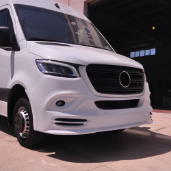 Накладка на передній бампер (під фарбування) для Mercedes Sprinter W907/W910 2018-2024 рр