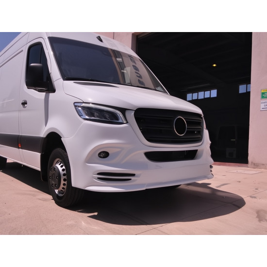 Накладка на передній бампер (під фарбування) для Mercedes Sprinter W907/W910 2018-2024 рр