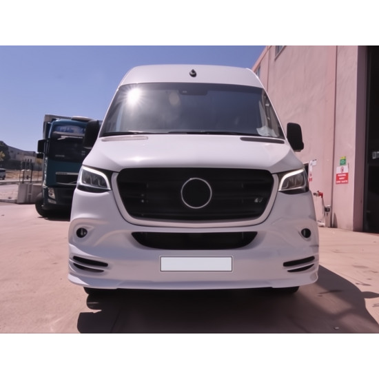 Накладка на передній бампер (під фарбування) для Mercedes Sprinter W907/W910 2018-2024 рр