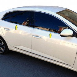 Нижня окантовка вікон (Sedan, 6 шт, нерж) OmsaLine - Італійська нержавійка для Renault Megane IV 2016-2022 рр