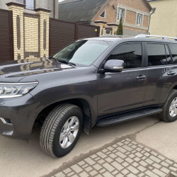 Рейлінги оригінальний дизайн (Сірі, 2 шт) для Toyota Land Cruiser Prado 150