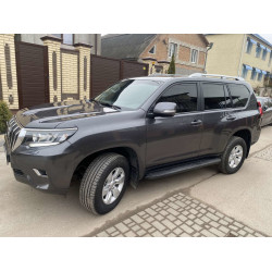 Рейлінги оригінальний дизайн (Сірі, 2 шт) для Toyota Land Cruiser Prado 150