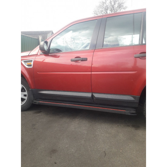 Бокові пороги Maya Red (2 шт., алюміній) для Land Rover Freelander II