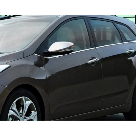 Молдинг бічних стекол (SW, нерж) для Hyundai I-30 2012-2017 рр