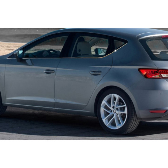 Молдинг бічних стекол (5 дверний, 8 шт, нерж) для Seat Leon 2013-2020 рр