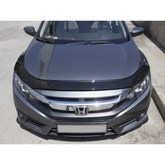 Дефлектор капоту (EuroCap) для Honda Civic Sedan X 2016-2021 рр