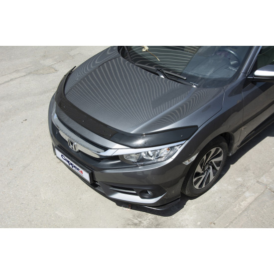 Дефлектор капоту (EuroCap) для Honda Civic Sedan X 2016-2021 рр