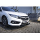 Накладка на передній бампер ЛИП V1 (чорна) для Honda Civic Sedan X 2016-2021 рр