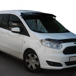 Козирьок на лобове скло (чорний глянець, 5мм) для Ford Courier 2014-2023 рр