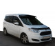 Козирьок на лобове скло (чорний глянець, 5мм) для Ford Courier 2014-2023 рр