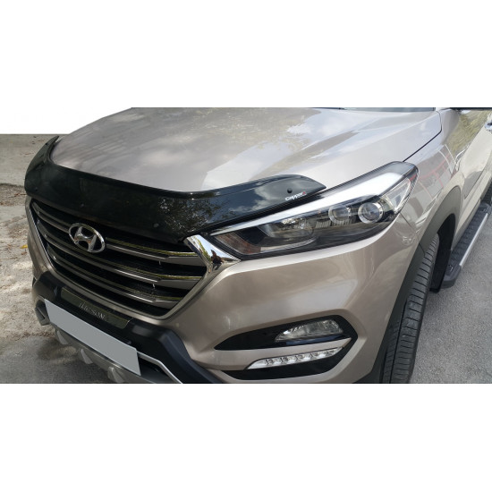 Дефлектор капоту (EuroCap) для Hyundai Tucson TL 2016-2021рр