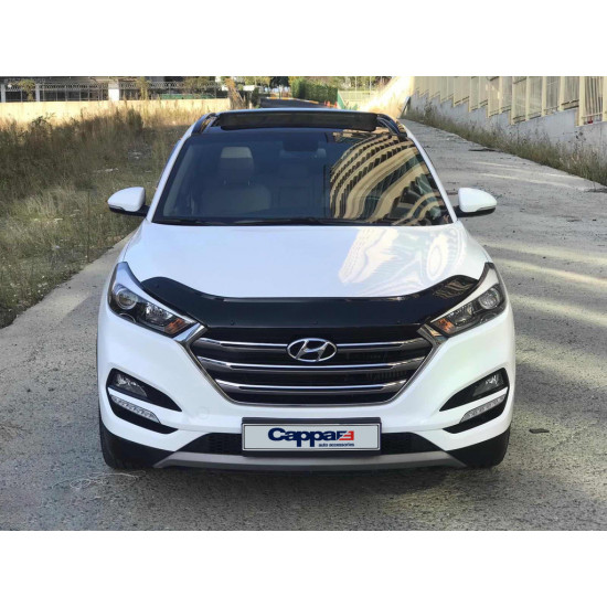 Дефлектор капоту (EuroCap) для Hyundai Tucson TL 2016-2021рр