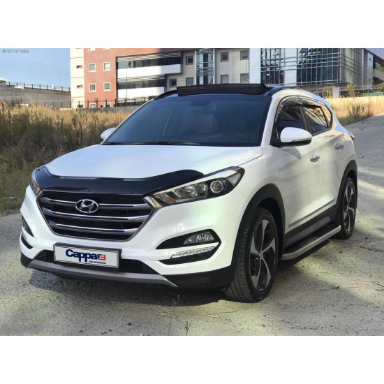 Дефлектор капоту (EuroCap) для Hyundai Tucson TL 2016-2021рр