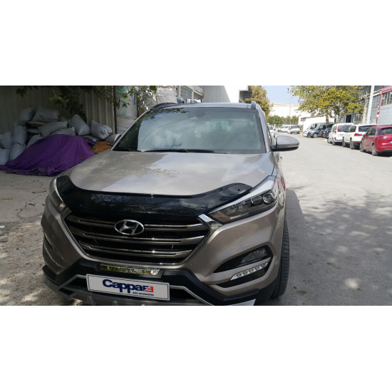 Дефлектор капоту (EuroCap) для Hyundai Tucson TL 2016-2021рр