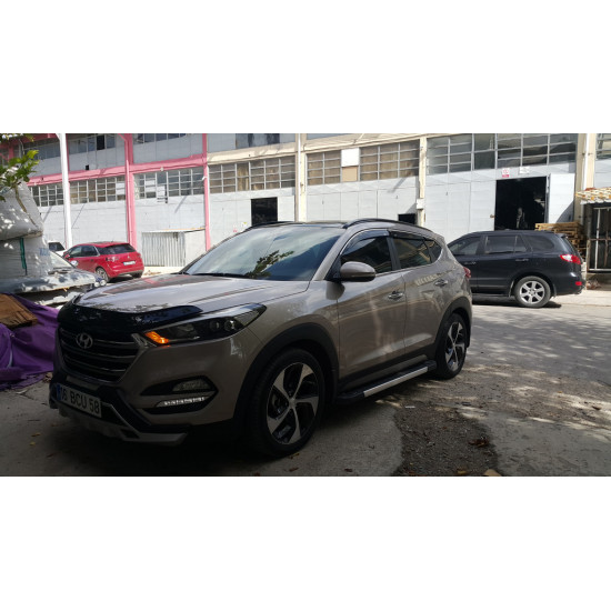 Дефлектор капоту (EuroCap) для Hyundai Tucson TL 2016-2021рр