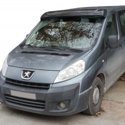 Козирьок на лобове скло (чорний глянець, 5мм) для Fiat Scudo 2007-2015 рр