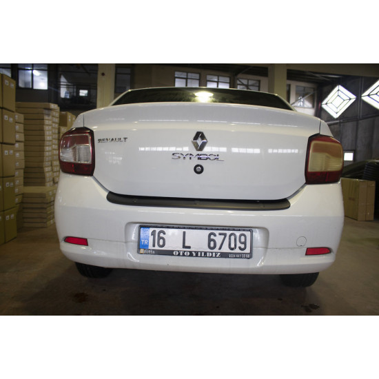 Накладка на задній бампер EuroCap (ABS) для Renault Logan II 2013-2022 рр