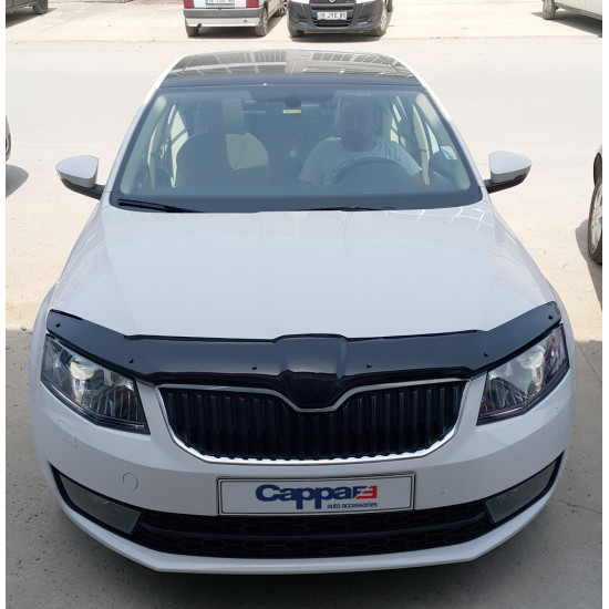 Дефлектор капота 2013-2017 (EuroCap) для Skoda Octavia III A7 рр