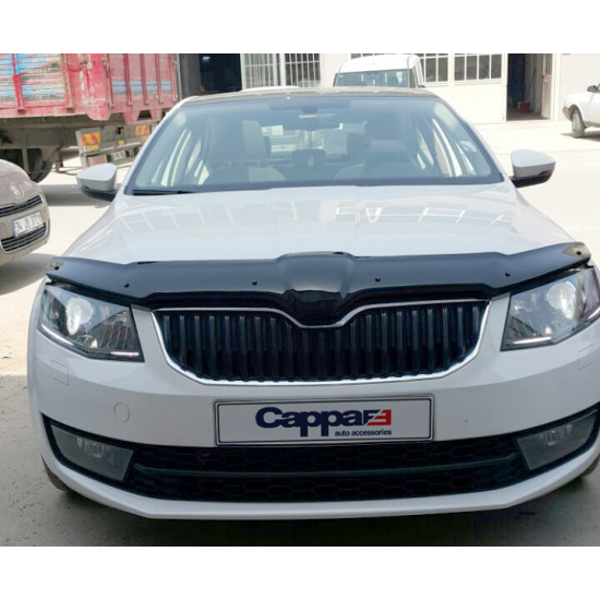 Дефлектор капота 2013-2017 (EuroCap) для Skoda Octavia III A7 рр