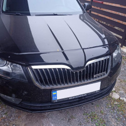 Дефлектор капота 2013-2015 (EuroCap) для Skoda Superb рр