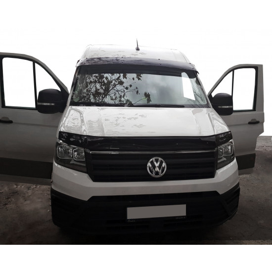 Козирьок на лобове скло (чорний глянець, 5мм) для Volkswagen Crafter 2017-2024 рр