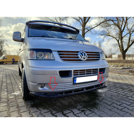 Передня лип накладка (ABS) для Volkswagen T5 Transporter 2003-2010 рр