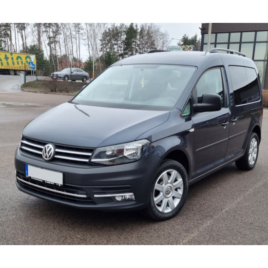 Накладки на решітку (2 шт., нерж) OmsaLine - Італійська нержавійка для Volkswagen Caddy 2015-2020 рр