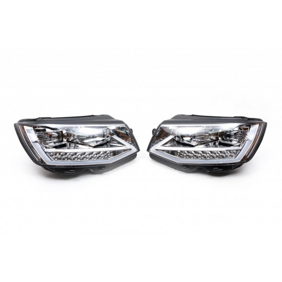 Передні фари з LED вогнями (Silver , 2 шт) для Volkswagen T6