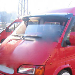 Козирьок на лобове скло (чорний глянець, 5мм) для Ford Transit 1991-2000 рр