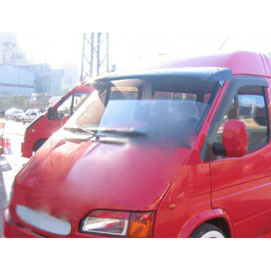 Козирьок на лобове скло (чорний глянець, 5мм) для Ford Transit 1991-2000 рр