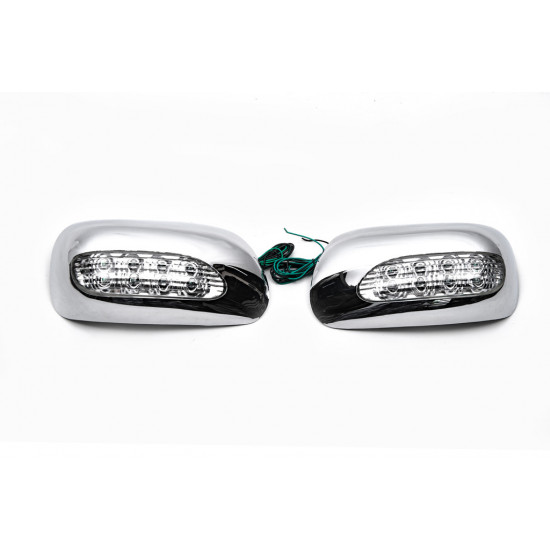 Накладки на дзеркала під LED (2002-2005, 2 шт., пласт) для Toyota Corolla років