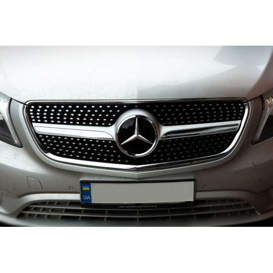 Передня решітка Diamond (для Vito W447) для Mercedes Vito / V-class W447 2014-2024 рр Передня решітка Diamond (для Vito W447) для Mercedes Vito / V-class W447 2014-2024 рр