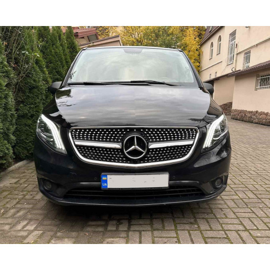 Передня решітка Diamond (для Vito W447) для Mercedes Vito / V-class W447 2014-2024 рр Передня решітка Diamond (для Vito W447) для Mercedes Vito / V-class W447 2014-2024 рр