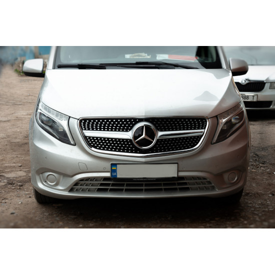 Передня решітка Diamond (для Vito W447) для Mercedes Vito / V-class W447 2014-2024 рр Передня решітка Diamond (для Vito W447) для Mercedes Vito / V-class W447 2014-2024 рр