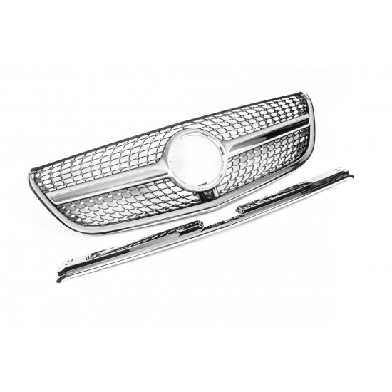 Передня решітка Diamond (для Vito W447) для Mercedes Vito / V-class W447 2014-2024 рр Передня решітка Diamond (для Vito W447) для Mercedes Vito / V-class W447 2014-2024 рр