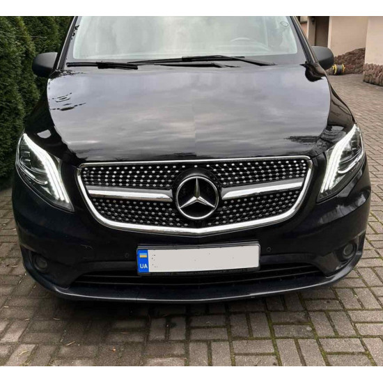Передня решітка Diamond (для Vito W447) для Mercedes Vito / V-class W447 2014-2024 рр Передня решітка Diamond (для Vito W447) для Mercedes Vito / V-class W447 2014-2024 рр