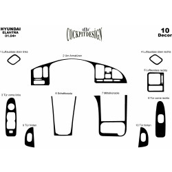 Накладки на панель дерево для Hyundai Elantra 2006-2011 рр