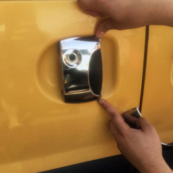 Накладки на ручки (нерж.) Дві передніх -2024 дві зсувних для Renault Kangoo 1998-2008 рр
