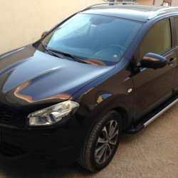 Бокові пороги RedLine V1 (2 шт., Алюм.) коротка база для Nissan Qashqai 2010-2014рр
