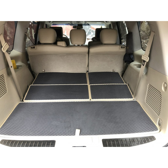 Килимок багажника 5 частин (EVA, чорний) для Nissan Patrol Y62 2010-2024 рр
